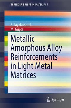 Couverture de l’ouvrage Metallic Amorphous Alloy Reinforcements in Light Metal Matrices