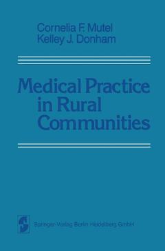 Couverture de l’ouvrage Medical Practice in Rural Communities