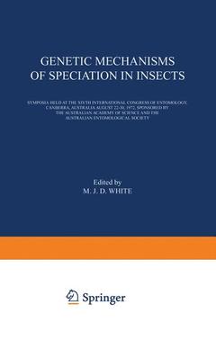Couverture de l’ouvrage Genetic Mechanisms of Speciation in Insects