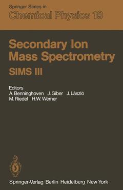 Couverture de l’ouvrage Secondary Ion Mass Spectrometry SIMS III
