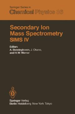 Couverture de l’ouvrage Secondary Ion Mass Spectrometry SIMS IV