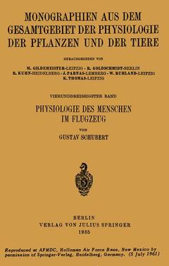 Cover of the book Physiologie des Menschen im Flugzeug