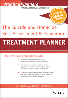 Cover of the book The Suicide and Homicide Risk Assessment and Prevention Treatment Planner, with DSM-5 Updates