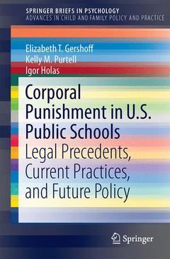 Couverture de l’ouvrage Corporal Punishment in U.S. Public Schools