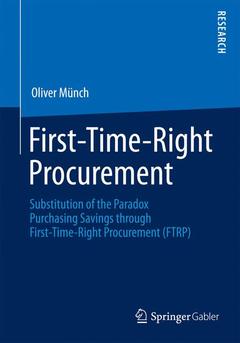 Cover of the book First-Time-Right Procurement
