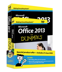 Couverture de l’ouvrage Office 2013 For Dummies, Book + DVD Bundle