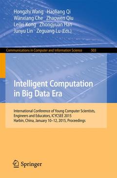 Couverture de l’ouvrage Intelligent Computation in Big Data Era