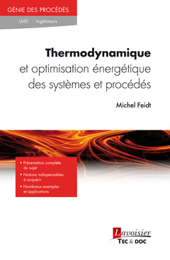 Couverture de l’ouvrage Thermodynamique et optimisation énergétique des systèmes et procédés