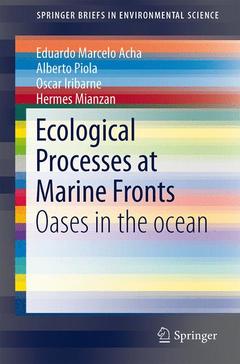 Couverture de l’ouvrage Ecological Processes at Marine Fronts