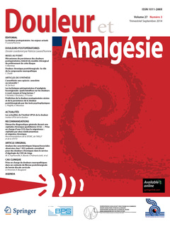 Cover of the book Douleur et Analgésie Vol. 27 N°3 - Septembre 2014