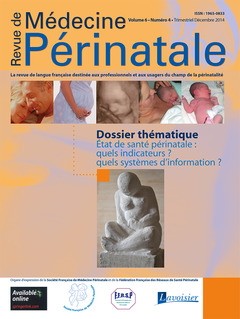 Couverture de l’ouvrage Revue de Médecine Périnatale Vol. 6 N°4
