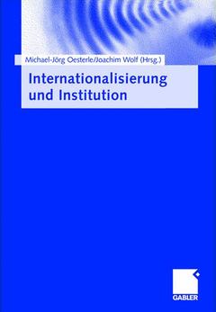 Couverture de l’ouvrage Internationalisierung und Institution