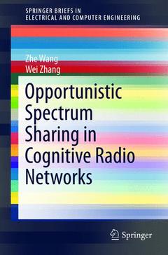 Couverture de l’ouvrage Opportunistic Spectrum Sharing in Cognitive Radio Networks