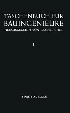 Couverture de l’ouvrage Taschenbuch für Bauingenieure