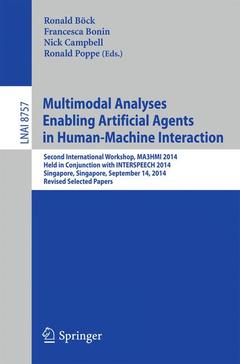 Cover of the book Multimodal Analyses enabling Artificial Agents in Human-Machine Interaction