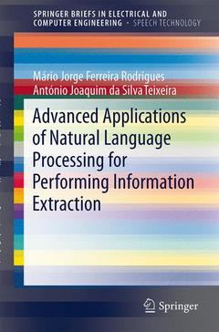 Couverture de l’ouvrage Advanced Applications of Natural Language Processing for Performing Information Extraction
