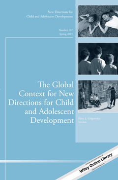 Cover of the book The Global Context for New Directions for Child and Adolescent Development