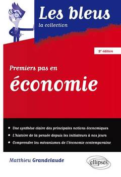 Couverture de l’ouvrage Premiers pas en économie - 2e édition