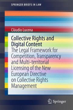 Couverture de l’ouvrage Collective Rights and Digital Content