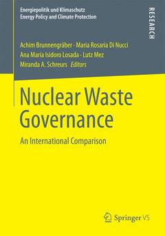 Couverture de l’ouvrage Nuclear Waste Governance