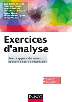 Couverture de l’ouvrage Exercices d'Analyse - Avec rappels de cours et méthodes de résolution