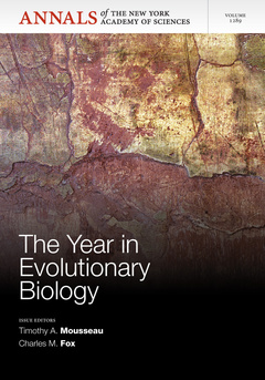 Couverture de l’ouvrage The Year in Evolutionary Biology 2013, Volume 1289