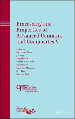 Couverture de l’ouvrage Processing and Properties of Advanced Ceramics and Composites V