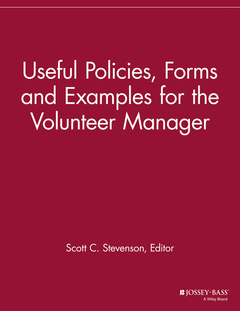 Couverture de l’ouvrage Useful Policies, Examples and Forms for the Volunteer Manager