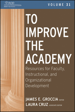 Couverture de l’ouvrage To Improve the Academy