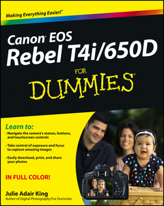 Couverture de l’ouvrage Canon EOS Rebel T4i/650D For Dummies