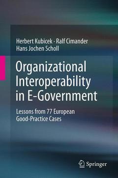 Couverture de l’ouvrage Organizational Interoperability in E-Government