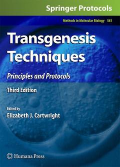 Couverture de l’ouvrage Transgenesis Techniques