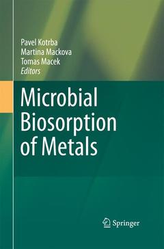 Couverture de l’ouvrage Microbial Biosorption of Metals