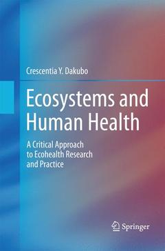 Couverture de l’ouvrage Ecosystems and Human Health