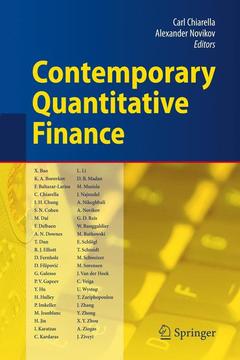 Couverture de l’ouvrage Contemporary Quantitative Finance