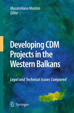 Couverture de l’ouvrage Developing CDM Projects in the Western Balkans