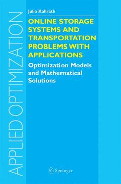 Couverture de l’ouvrage Online Storage Systems and Transportation Problems with Applications