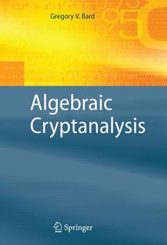 Couverture de l’ouvrage Algebraic Cryptanalysis