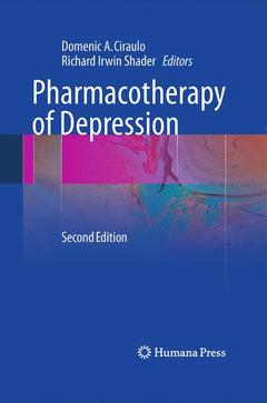 Couverture de l’ouvrage Pharmacotherapy of Depression