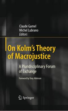 Couverture de l’ouvrage On Kolm's Theory of Macrojustice