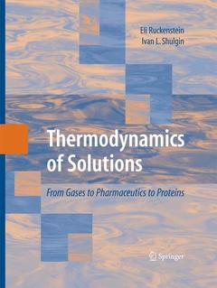 Couverture de l’ouvrage Thermodynamics of Solutions