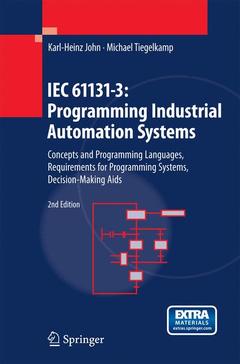 Couverture de l’ouvrage IEC 61131-3: Programming Industrial Automation Systems