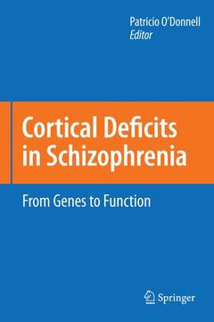 Couverture de l’ouvrage Cortical Deficits in Schizophrenia