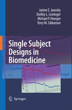 Couverture de l’ouvrage Single Subject Designs in Biomedicine