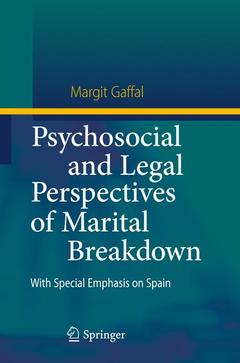Couverture de l’ouvrage Psychosocial and Legal Perspectives of Marital Breakdown