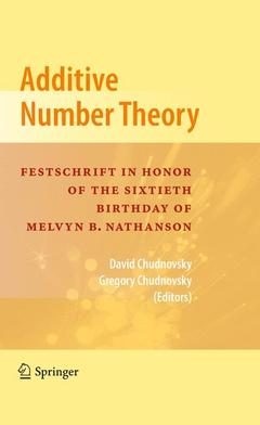 Couverture de l’ouvrage Additive Number Theory