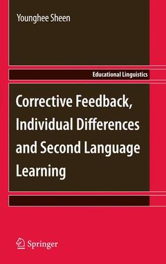 Couverture de l’ouvrage Corrective Feedback, Individual Differences and Second Language Learning