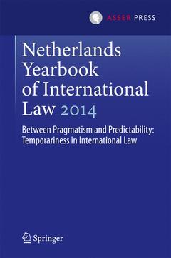 Couverture de l’ouvrage Netherlands Yearbook of International Law 2014