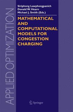 Couverture de l’ouvrage Mathematical and Computational Models for Congestion Charging