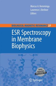 Couverture de l’ouvrage ESR Spectroscopy in Membrane Biophysics
